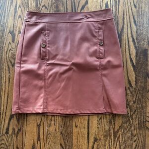 Loft Cobalt Faux Leather Skirt - 8